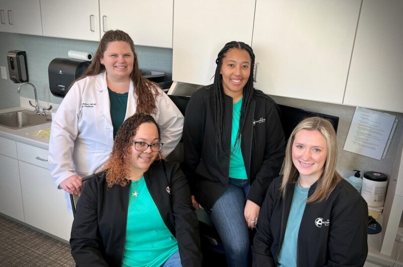 AO's Gynecologic Oncology Care Team treats gynecologic cancers like cervical cancer: Nicole Wolbert, FNP-C; Alayna Whitten; Courtney Miller; Buffy Butler.